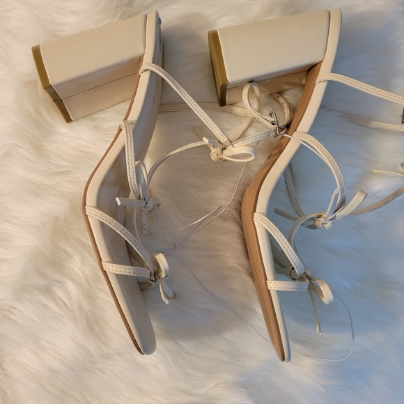 Elegant Cream Strappy Sandals - Picture 8 of 8